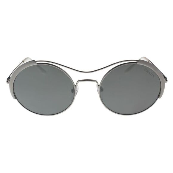 Prada PR55VS 402407 CONCEPTUAL Gunmetal/Matte Gunmetal Oval Sunglasses - Picture 2 of 5